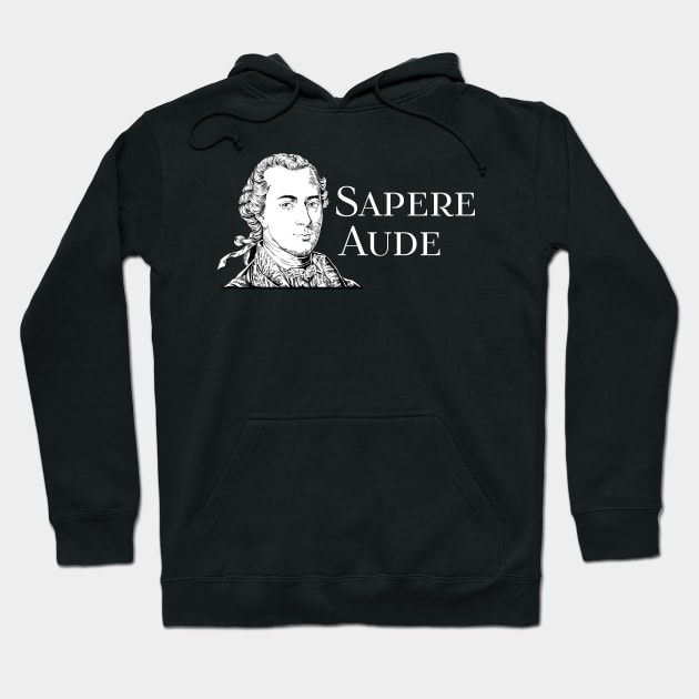 Immanuel Kant - Sapere Aude Hoodie by Modern Medieval Design